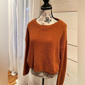 Double Zero Spicy Small Cozy Rust Sweater, EUC, fall, autumn, lightweight